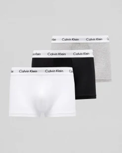 Hot Cotton Stretch Low Rise Trunks 3 Pack Underwear & Sleepwear