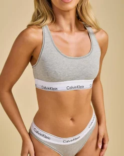 Intimates & Sleepwear*Calvin Klein Cotton Unlined Bralette Grey Heather