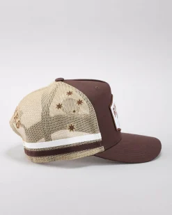 Headwear*Ringers Western Country Club Deep Fit Trucker Cap Saddle Brown
