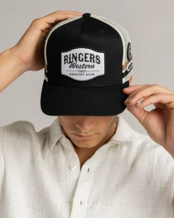 Headwear*Ringers Western Country Club Deep Fit Trucker Cap Black