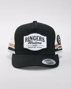 Headwear*Ringers Western Country Club Deep Fit Trucker Cap Black