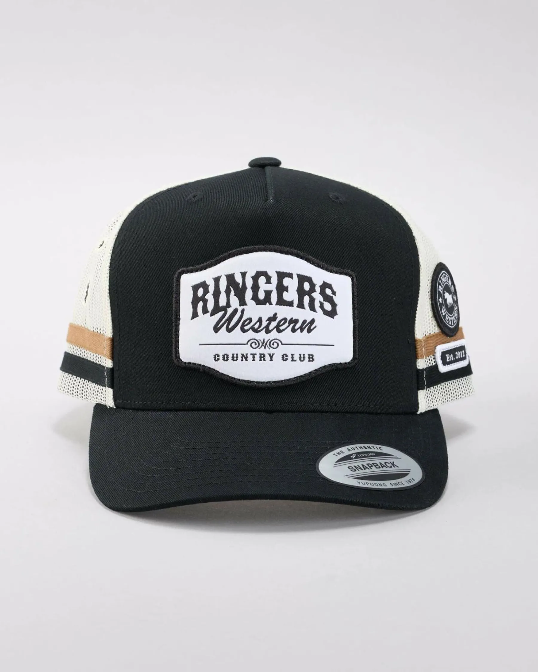 Headwear*Ringers Western Country Club Deep Fit Trucker Cap Black