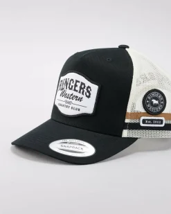 Headwear*Ringers Western Country Club Deep Fit Trucker Cap Black