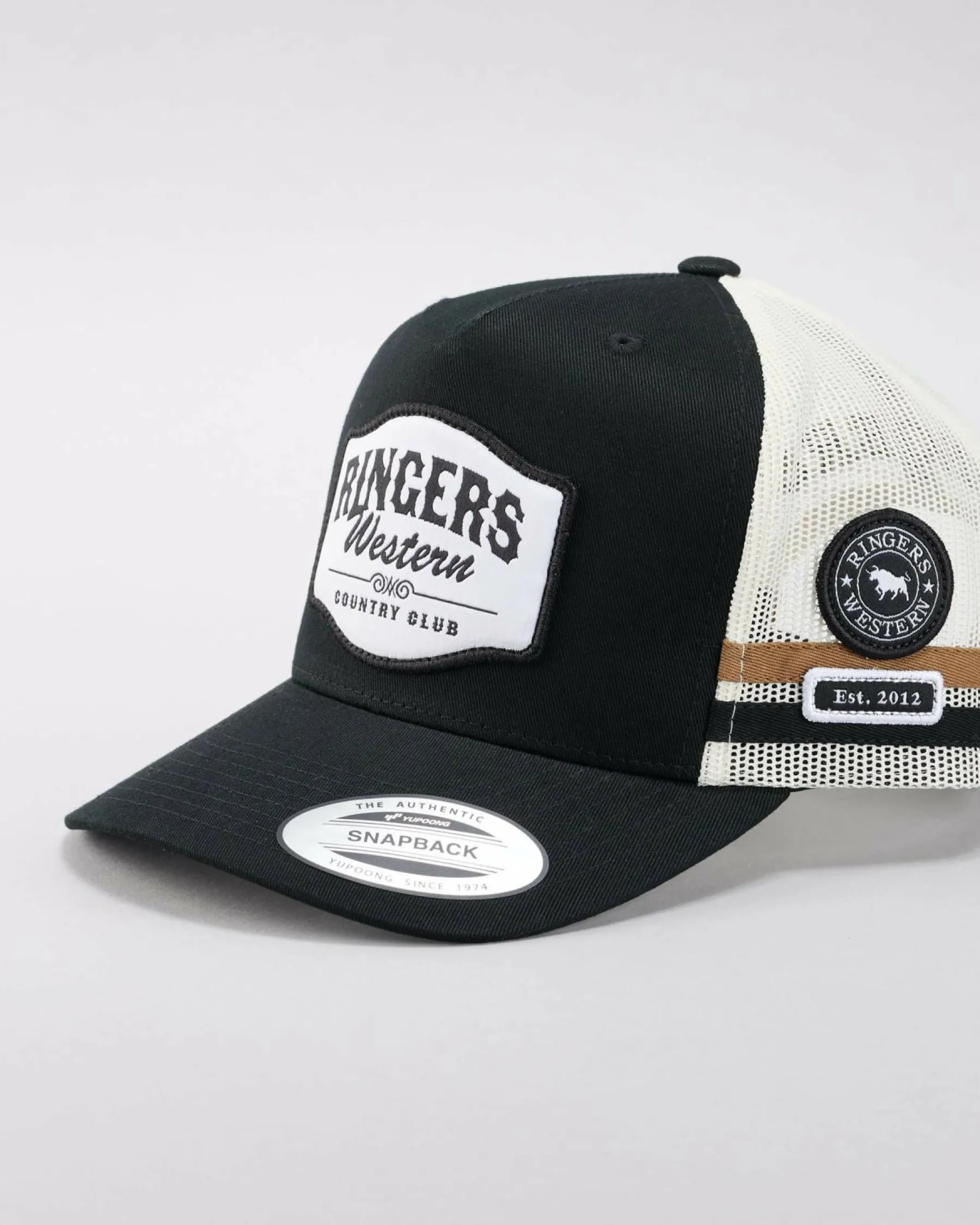 Headwear*Ringers Western Country Club Deep Fit Trucker Cap Black