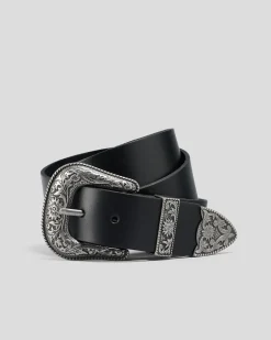 Belts*Lucid Country Leather Belt Black