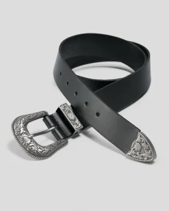 Belts*Lucid Country Leather Belt Black