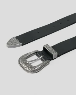 Belts*Lucid Country Leather Belt Black