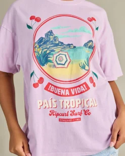 Tops*Rip Curl Cove Heritage T-Shirt Lilac