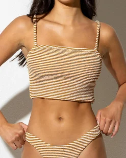 Clearance Cove Stripe Bandeau Bikini Top Women Bikinis