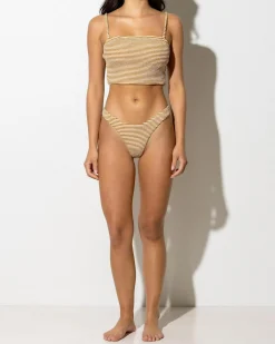 Clearance Cove Stripe Bandeau Bikini Top Women Bikinis