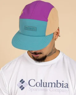 Headwear*Columbia Creek Side 5 Panel Cap Teal/razzle/canoe