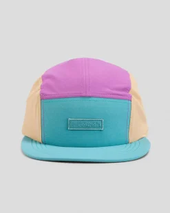Headwear*Columbia Creek Side 5 Panel Cap Teal/razzle/canoe