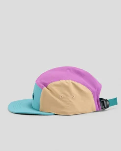 Headwear*Columbia Creek Side 5 Panel Cap Teal/razzle/canoe