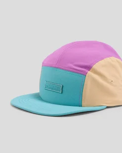 Headwear*Columbia Creek Side 5 Panel Cap Teal/razzle/canoe