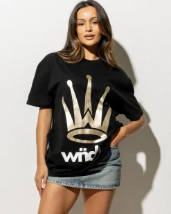 Sale Crest Box Fit T-Shirt Women Tops