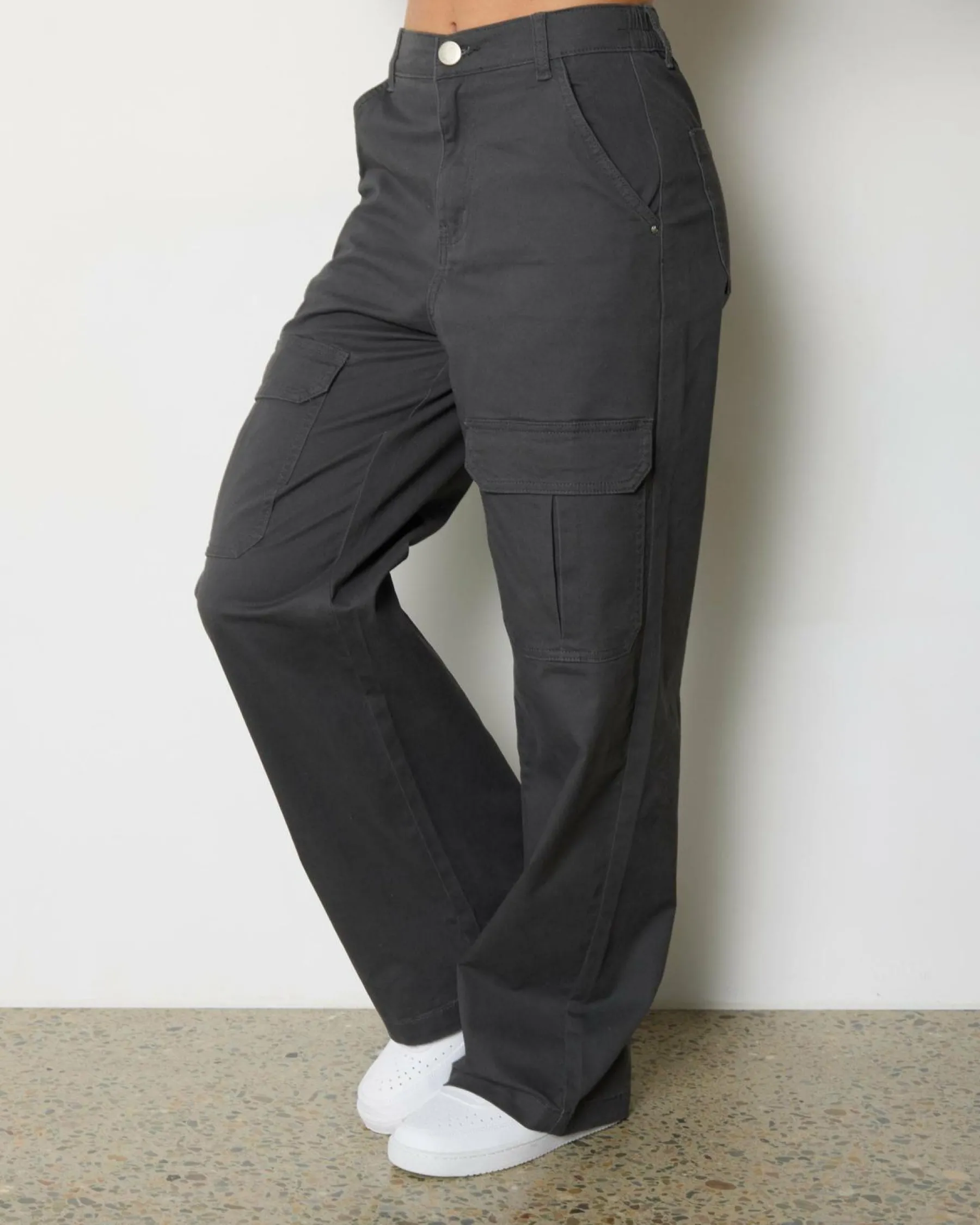 Bottoms*Ava And Ever Crew Pants Charcoal