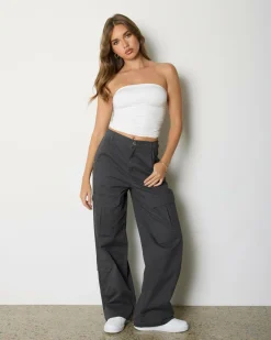 Bottoms*Ava And Ever Crew Pants Charcoal