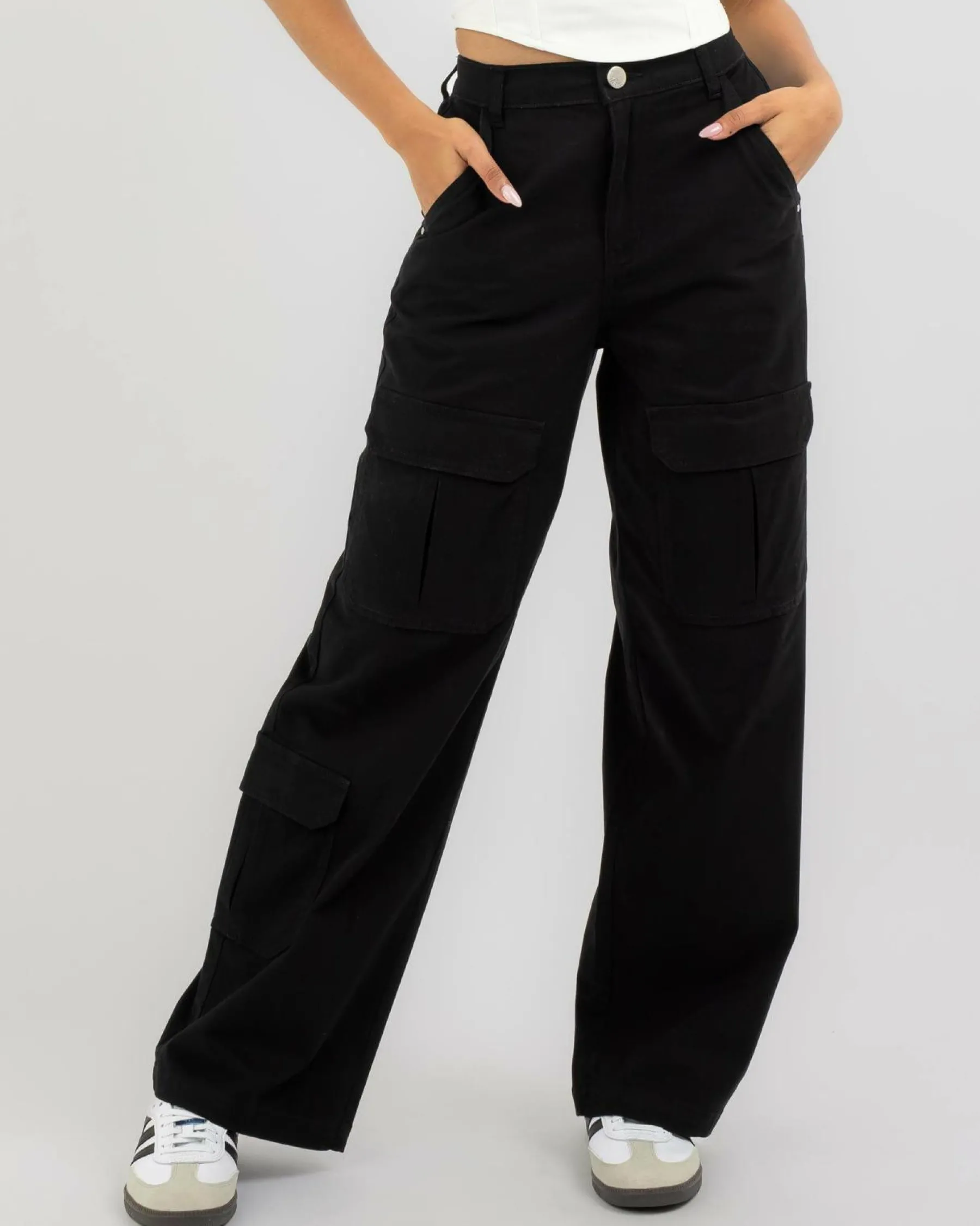Bottoms*Ava And Ever Crew Pants Black