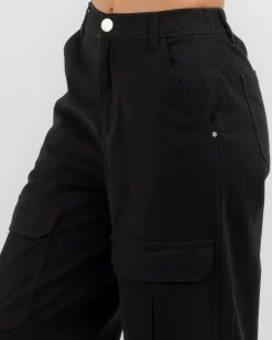 Bottoms*Ava And Ever Crew Pants Black