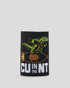 Gifts & Novelty|Bottles & Lunch Boxes*CU in the NT Croc Bandit Stubby Cooler Black