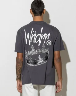 Tops & T-Shirts*Wndrr Crown Box Fit T-Shirt Charcoal