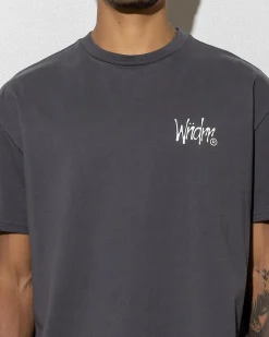 Tops & T-Shirts*Wndrr Crown Box Fit T-Shirt Charcoal