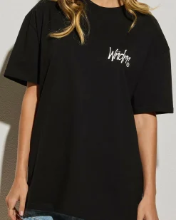 Tops*Wndrr Crown Box Fit T-Shirt Black