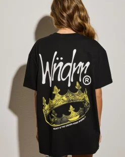 Tops*Wndrr Crown Box Fit T-Shirt Black