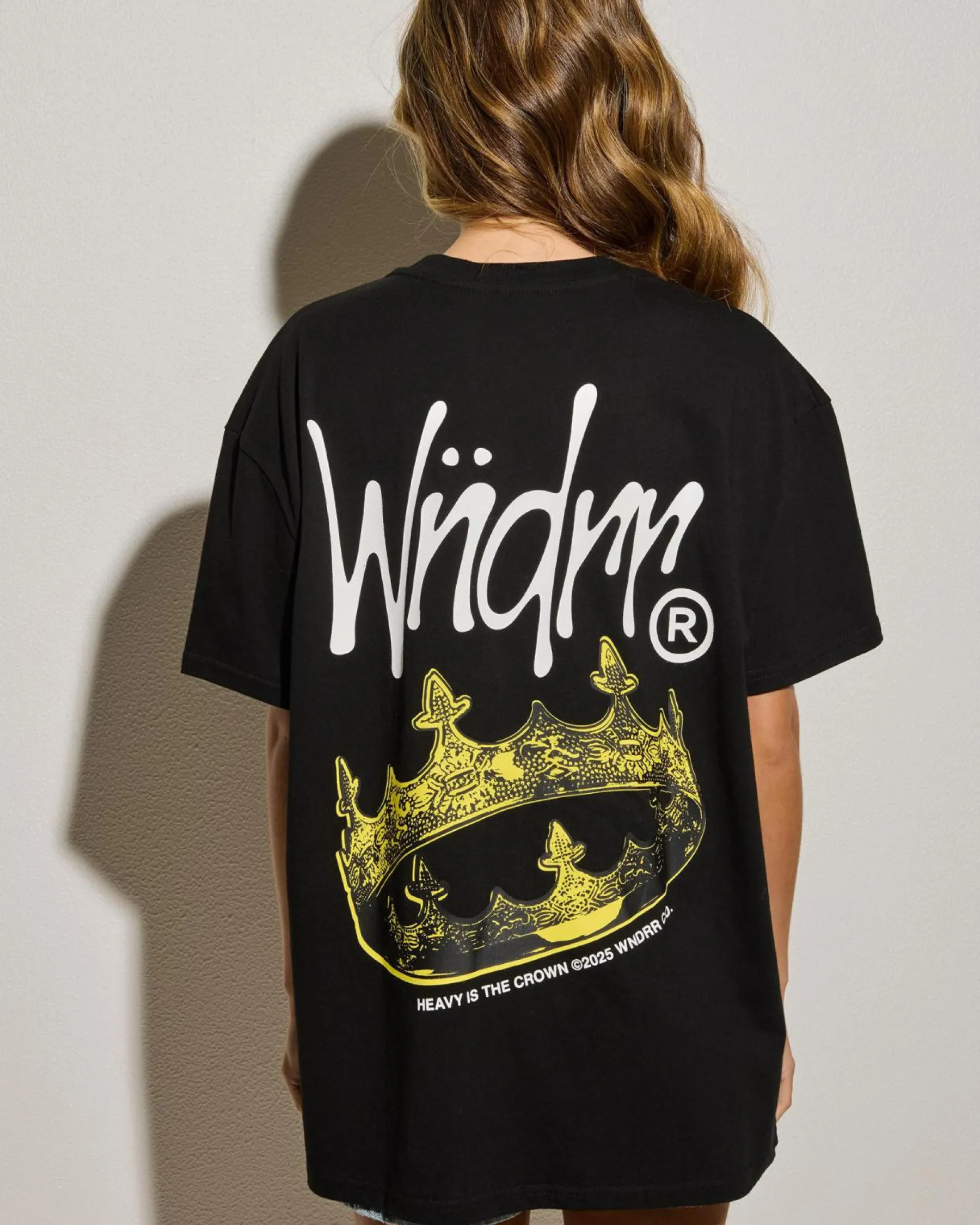 Tops*Wndrr Crown Box Fit T-Shirt Black