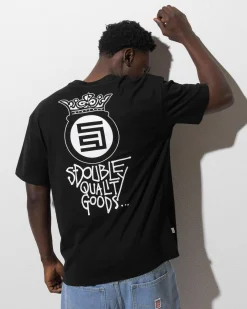 Tops & T-Shirts*S-Double Crown Dot T-Shirt Black