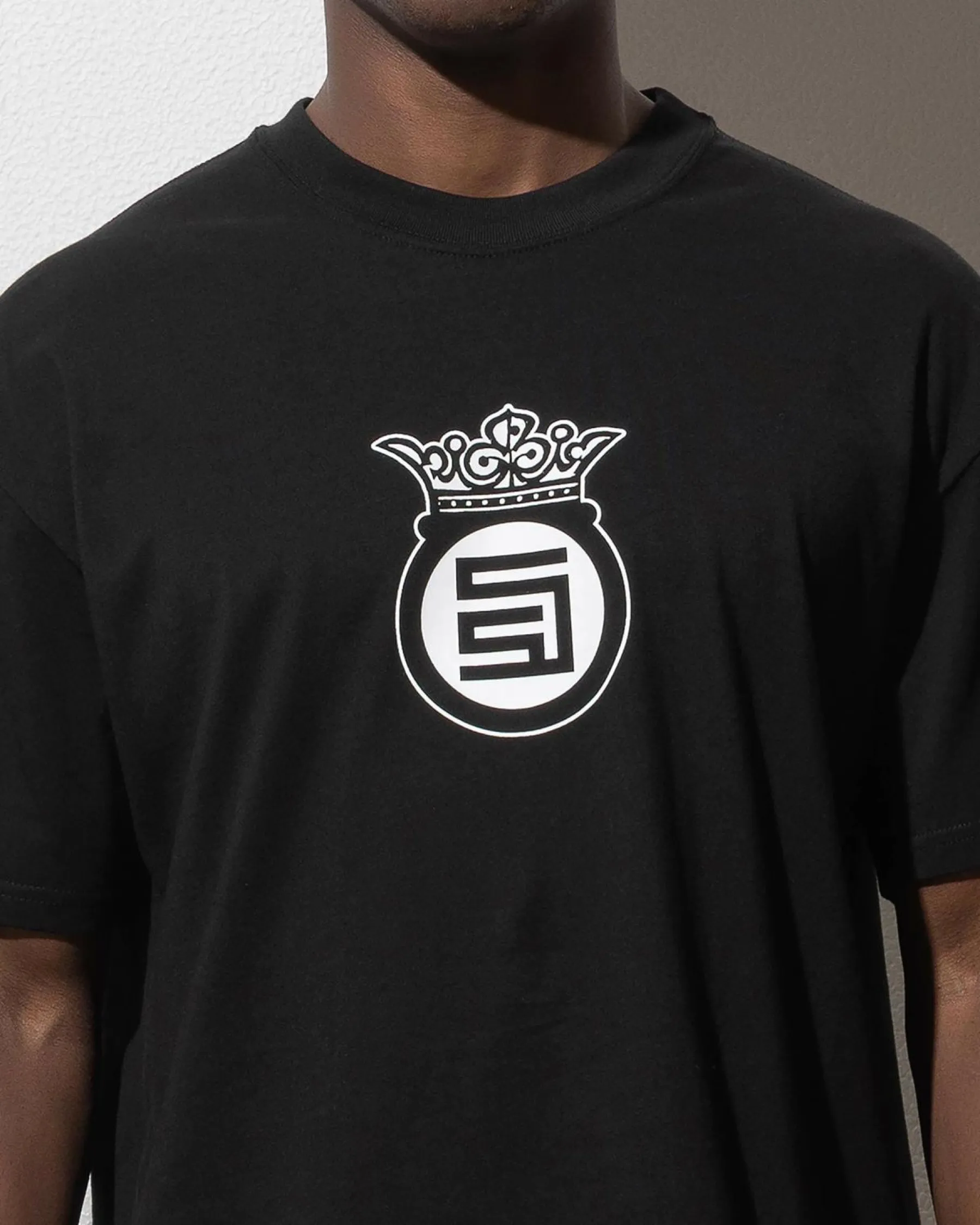 Tops & T-Shirts*S-Double Crown Dot T-Shirt Black