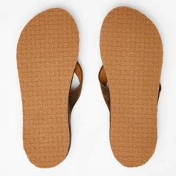 Flip Flops & Sandals*Kustom Cruiser Leather Sandals Leather Brow