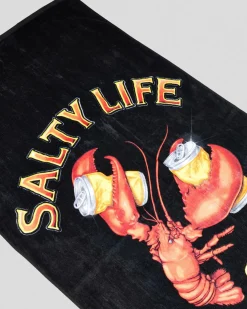 Beach Accessories & Towels*Salty Life Crushin Tinnies Towel Black