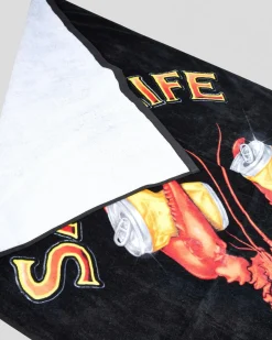 Beach Accessories & Towels*Salty Life Crushin Tinnies Towel Black