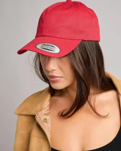 Headwear*Flexfit Dad Cap Cranberry