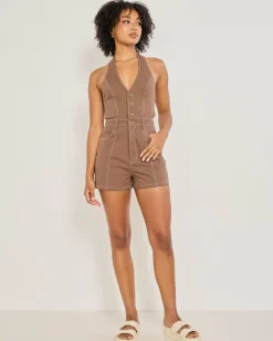 Playsuits & Jumpsuits*Ava And Ever Daisy Playsuit Chocolate