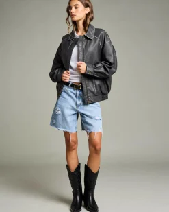 Sale Dakota Faux Leather Bomber Jacket Women Jackets & Coats