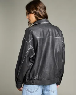 Sale Dakota Faux Leather Bomber Jacket Women Jackets & Coats