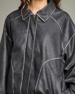 Sale Dakota Faux Leather Bomber Jacket Women Jackets & Coats