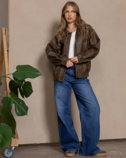 Clearance Dakota Faux Leather Bomber Jacket Women Jackets & Coats