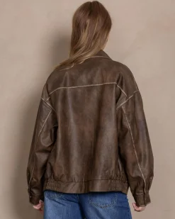 Clearance Dakota Faux Leather Bomber Jacket Women Jackets & Coats