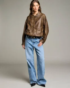 Clearance Dakota Faux Leather Bomber Jacket Women Jackets & Coats