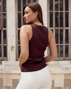 Tops*Mooloola Dana Knit Top Espresso