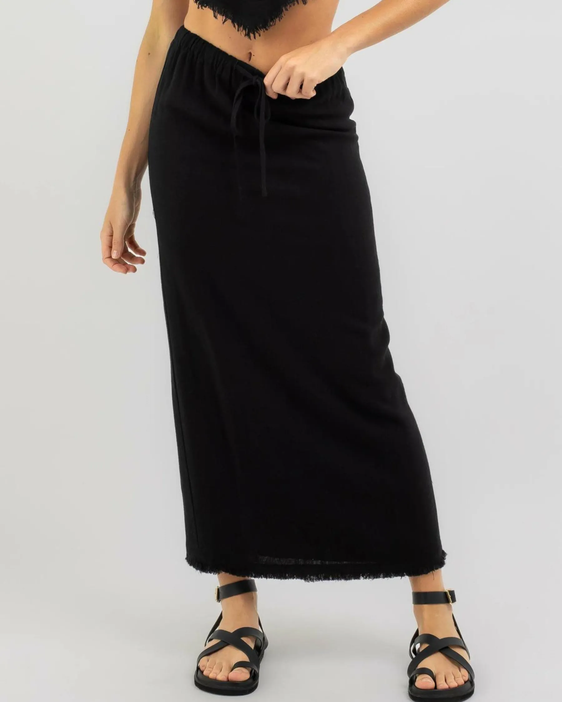 Hot Dane Dallis Maxi Skirt Women Sets|Linen Blend