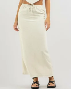 Sets|Linen Blend*Mooloola Dane Dallis Maxi Skirt Natural Salt & Pepper