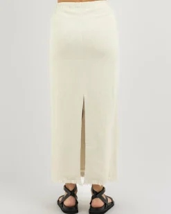 Sets|Linen Blend*Mooloola Dane Dallis Maxi Skirt Natural Salt & Pepper