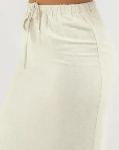 Sets|Linen Blend*Mooloola Dane Dallis Maxi Skirt Natural Salt & Pepper