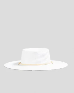 Headwear*Mooloola Danielle Boater Hat White