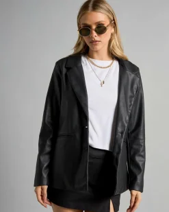 Online Danny Faux Leather Jacket Women Jackets & Coats