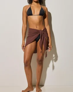 Sarongs*Kaiami Darcy Tie Sarong Espresso